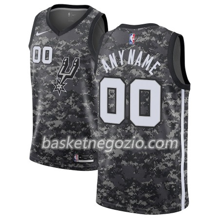 Canotte Uomo San Antonio Spurs Personalizzate 2018-19 Nike City Edition Nero Swingman